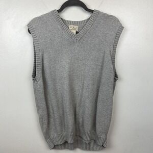 LL Bean V Neck Knit Sweater Vest Mens‎ Large